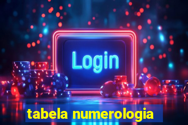 tabela numerologia